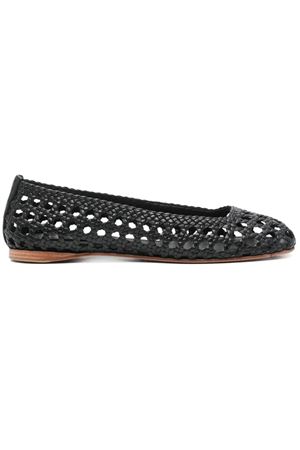 Shell Nappa Black Ballet Flats PALOMA BARCELO | SHELL01